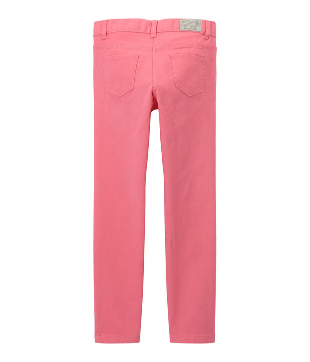 Girls' coloured denim trousers pink