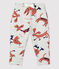 Babies' Fleece Animal Print Trousers MONTELIMAR beige/MULTICO white