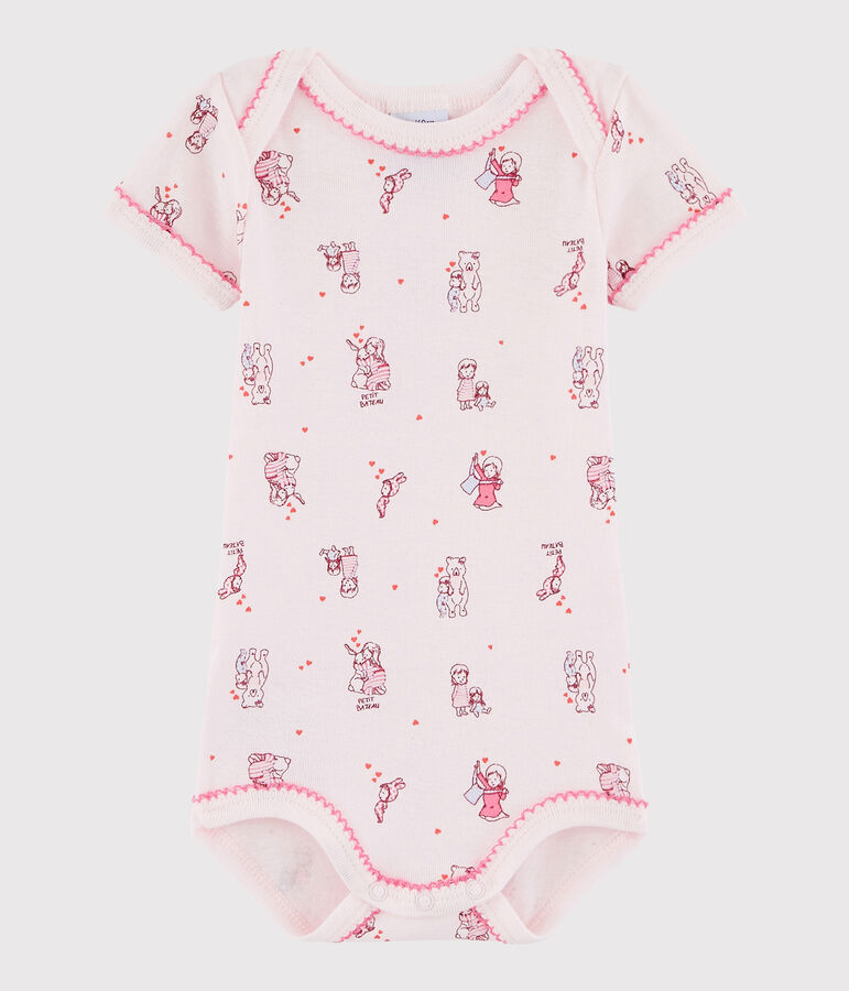 Baby Girls' Short-Sleeved Bodysuit pink/multicolor