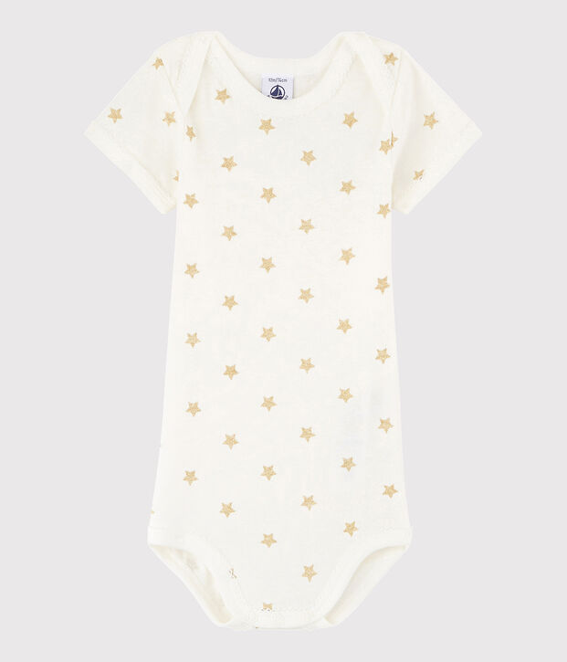 Baby Girls' Short-Sleeved Bodysuit white/yellow