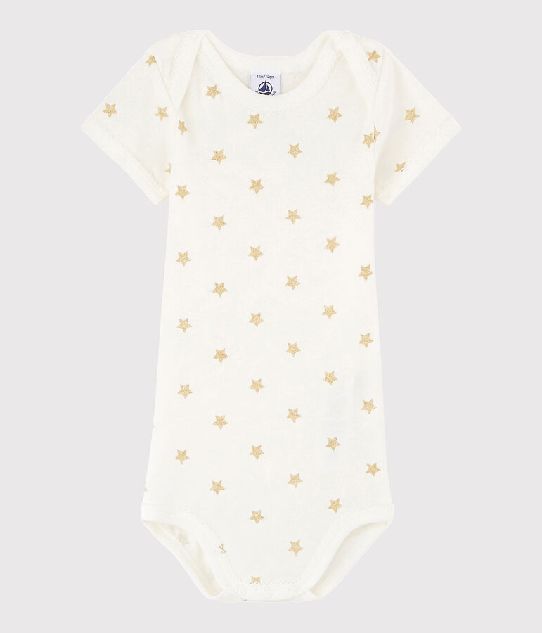 Baby Girls' Short-Sleeved Bodysuit white/yellow
