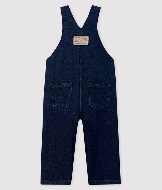 Unisex Baby's Long Denim Look Dungarees JEAN blue