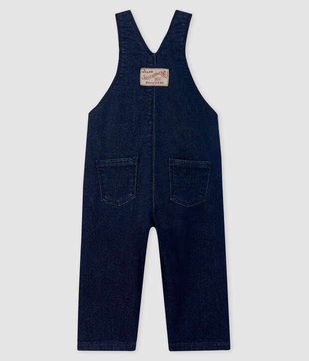 Unisex Baby's Long Denim Look Dungarees blue