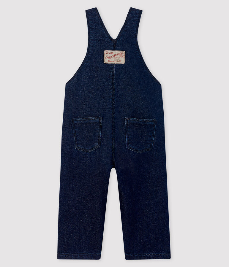 Unisex Baby's Long Denim Look Dungarees blue