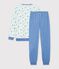 Children's star print velour pyjamas. blue/multicolor