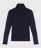 Women's Iconic roll neck cotton T-shirt SMOKING blue