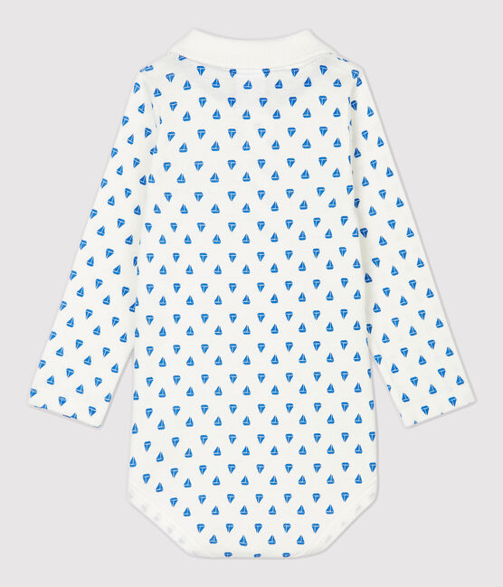 Babies' Cotton Bodysuit MARSHMALLOW white/RUISSEAU