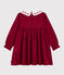 Children's long-sleeved printed flannel dress AMARANTE red/TERKUIT