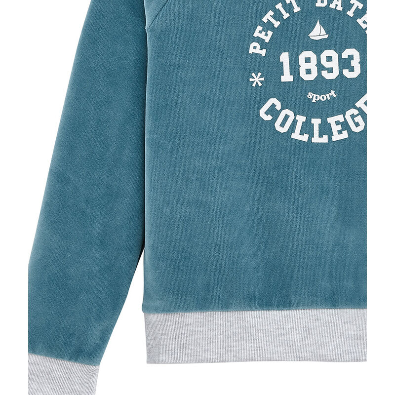 Girl child sweatshirt Mozaik blue