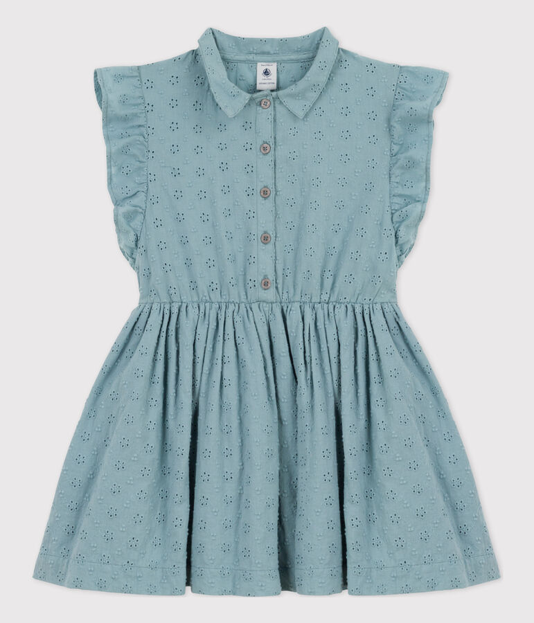 Girls' Broderie Anglaise Dress green