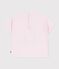Babies' short-sleeved patterned cotton T-shirt BARELY pink