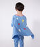 Children's short fancy dress pyjamas in glow-in-the-dark cotton with a cape blue/multicolor