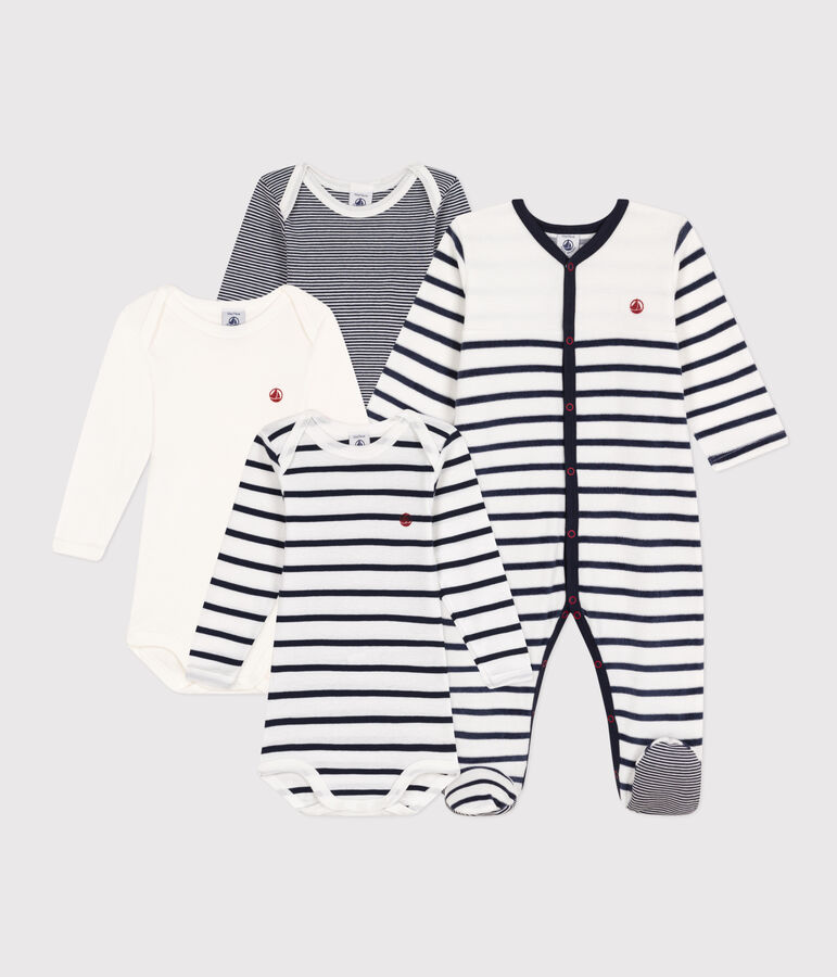 Babies' Pyjamas and 3-Pack of Stripy Bodysuits variante 1