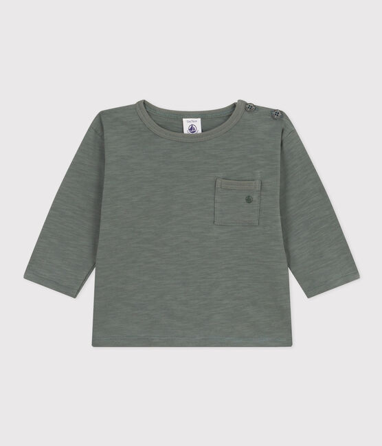 Babies' Long-Sleeved Slub Jersey T-Shirt THUYA green