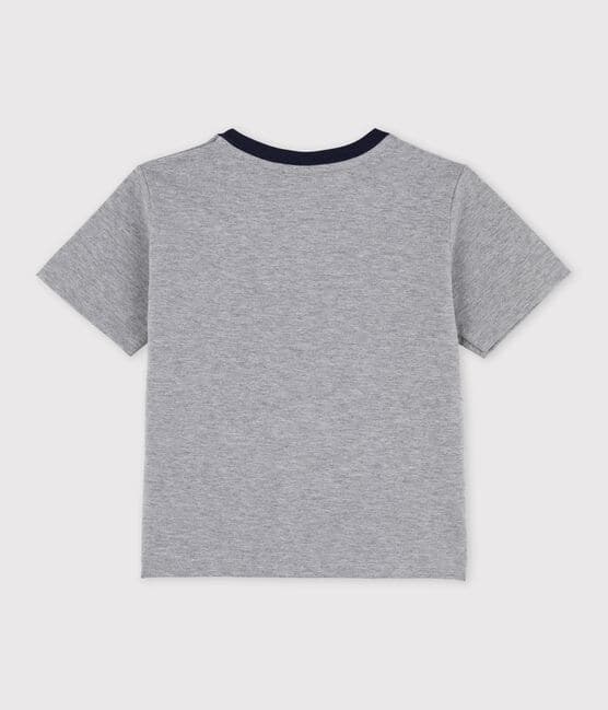 Boys' silkscreen print T-shirt SUBWAY CHINE grey