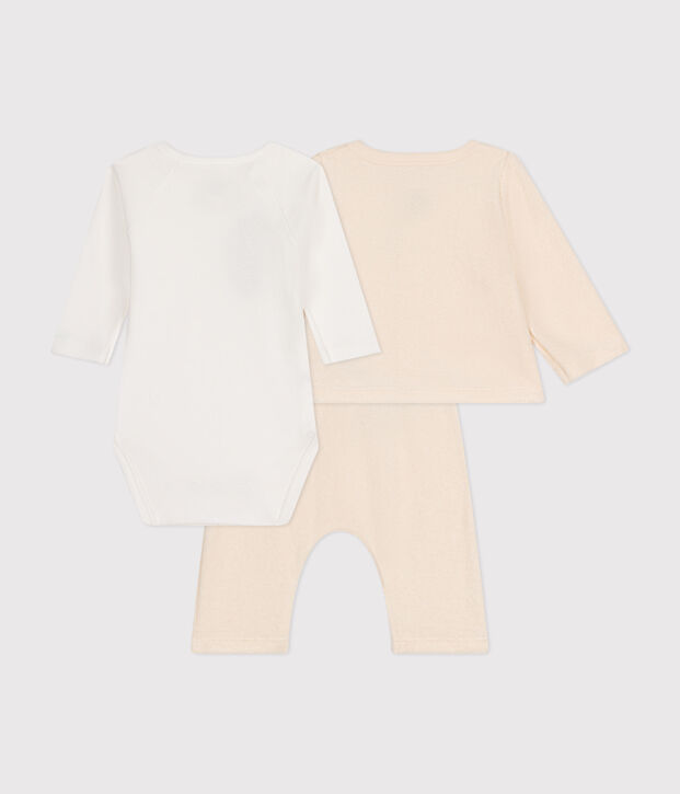 Babies' Terry Outfit - 3-Piece Set Ecru