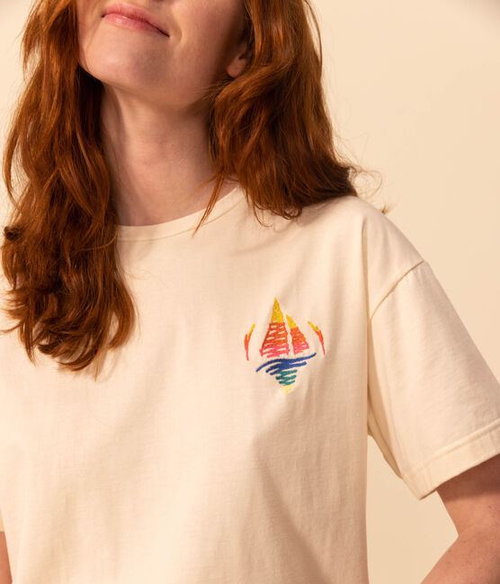 Women's Boxy Cotton T-Shirt AVALANCHE Ecru
