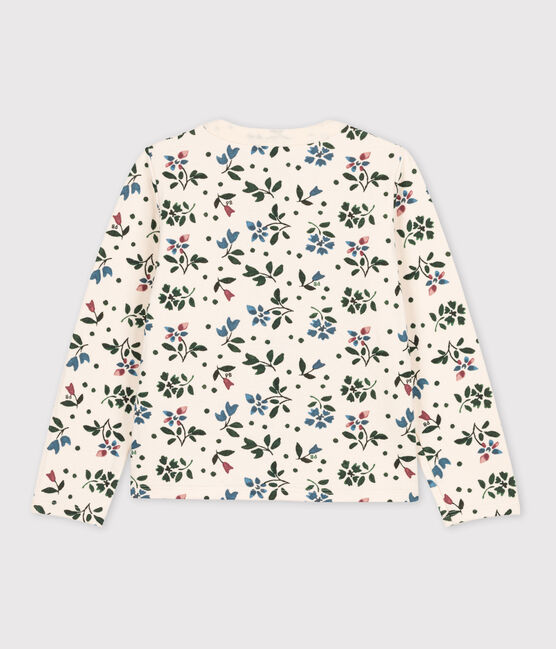Girls' Tube Knit Patterned Cardigan AVALANCHE white/MULTICO