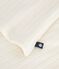 Women's plain wool and cotton t-shirt with wide boat neck MILK