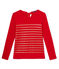 Women's sequin-stripe T-shirt FROUFROU red