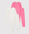 Girls' Heart and Star Print Cotton Pyjamas - 2-Pack variante 1
