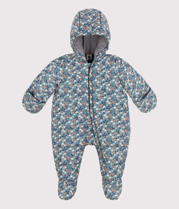 Babies' Recycled Patterned Snowsuit blue/multicolor