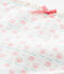 Girl's printed boxer in stretch jersey LAIT white/MULTICO white