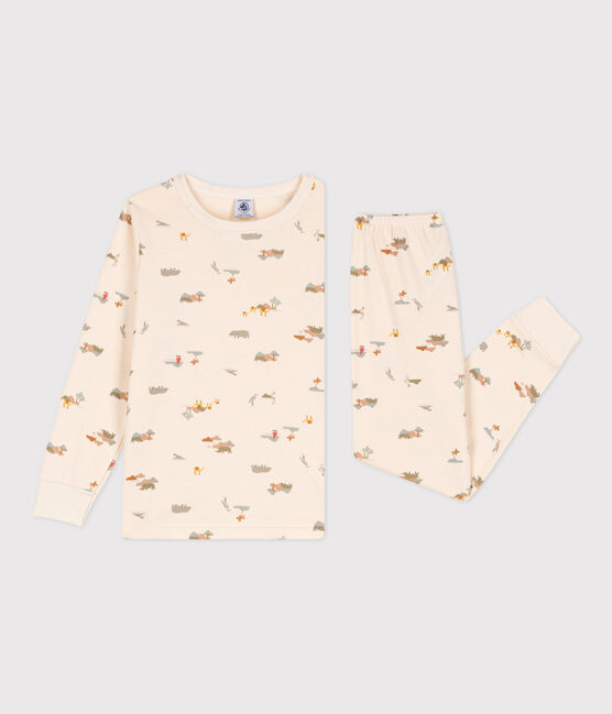 Children's Unisex Animal Themed Cotton Pyjamas AVALANCHE white/MULTICO