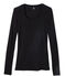 Women's Short-Sleeved V-Neck T-Shirt NOIR black