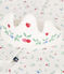 Children's fancy dress nightdress and tiara in cotton MARSHMALLOW white/MULTICO white