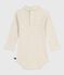 Babies' plain cotton rollneck body MONTELIMAR CHINE beige