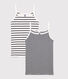 Girls' Striped Organic Cotton Vest Tops - 2-Pack