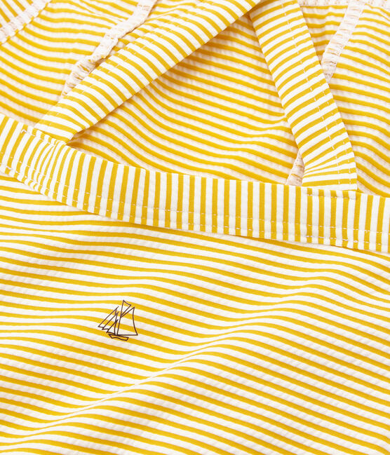 Girls' One-Piece Swimsuit BAMBOO yellow/MARSHMALLOW white
