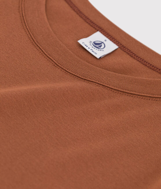 Women's Iconic Cotton Round Neck T-Shirt CINA brown