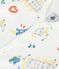 Babies' short Opera print cotton jumpsuit white/multicolor