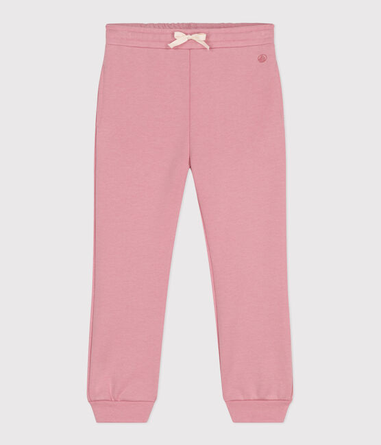 Children's jogging bottoms in plain cotton CHARME pink