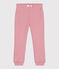 Children's jogging bottoms in plain cotton CHARME pink