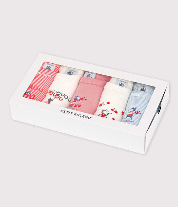 Baby Girls' Long-Sleeved Cotton Bodysuit - 5-Pack multicolor