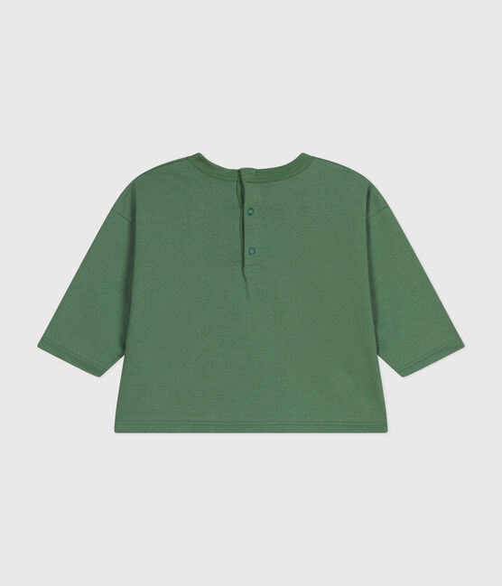 Babies' long sleeved T-shirt in fine jersey PALMERAIE green