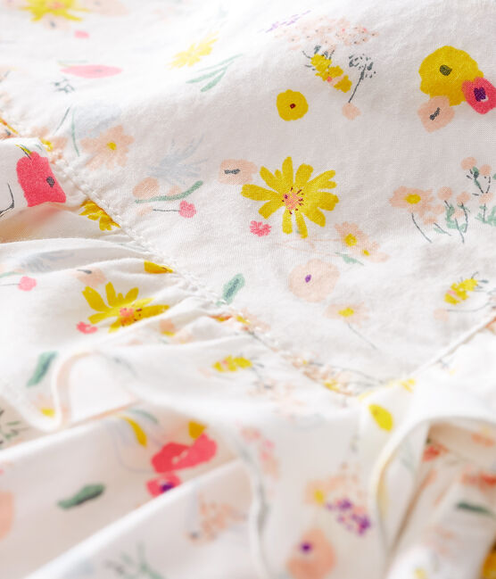 Baby Girls' Printed Short-Sleeved Dress MARSHMALLOW white/MULTICO white