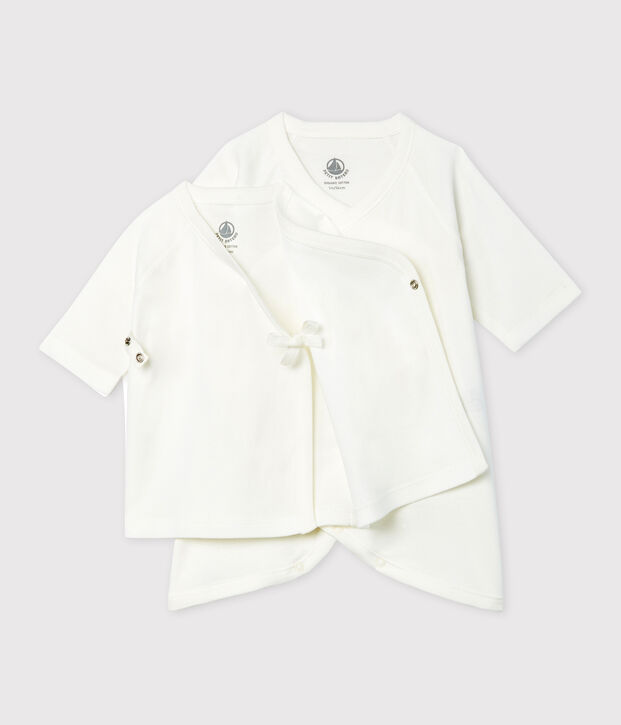 Baby Kimono Bodysuit and Undershirt Set in Rib Knit multicolor