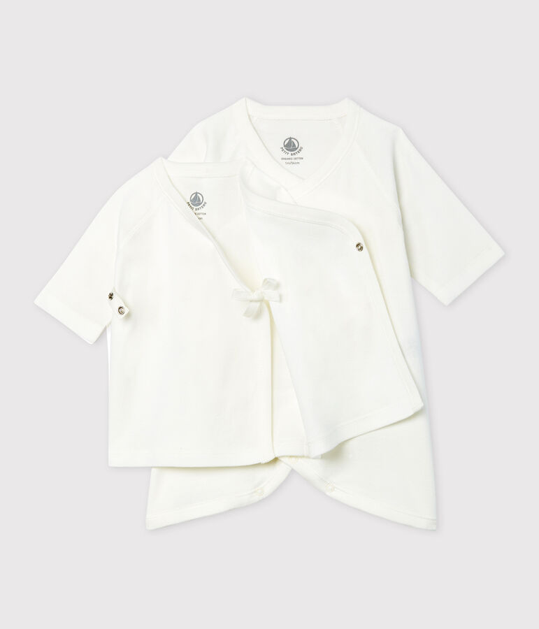 Baby Kimono Bodysuit and Undershirt Set in Rib Knit multicolor