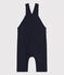 Babies' Long Thick Jersey Dungarees SMOKING blue