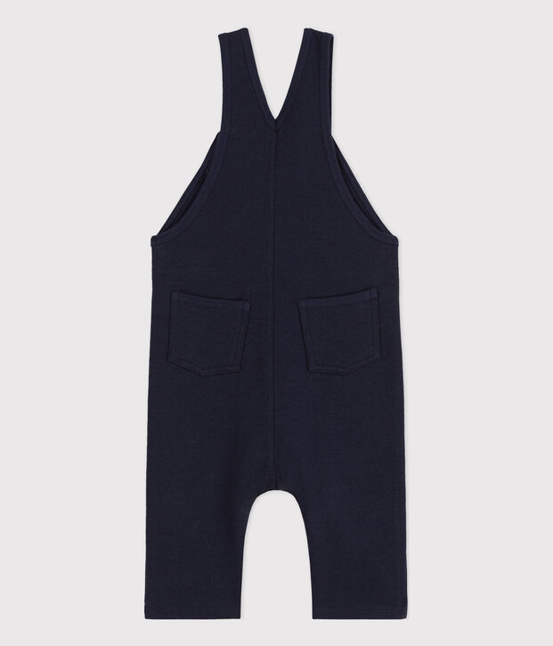 Babies' Long Thick Jersey Dungarees blue