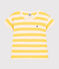 Boys' Striped Slub Jersey T-shirt NECTAR yellow/AVALANCHE