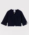 Babies' Organic Cotton Knitted Cardigan SMOKING blue