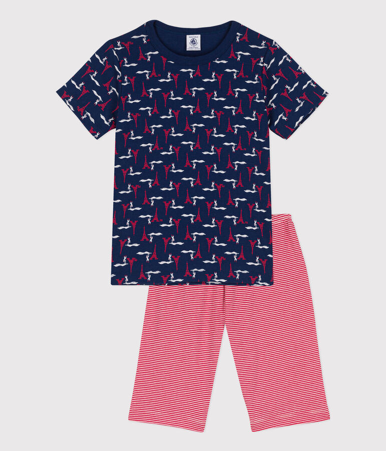 Boys' Paris Cotton Short Pyjamas blue/multicolor