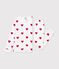 Children's cotton Pyjamas with heart print white/red