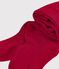 Children's openwork cotton tights with hearts red