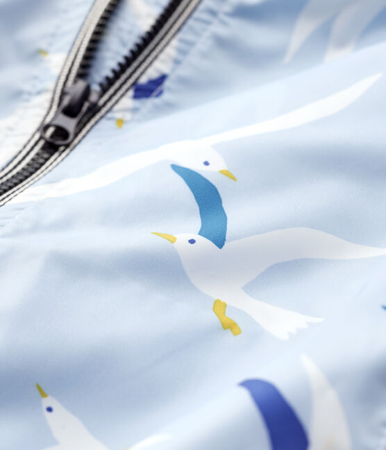 Baby Boys' Light Recycled Polyamide Windbreaker JASMIN blue/MULTICO white